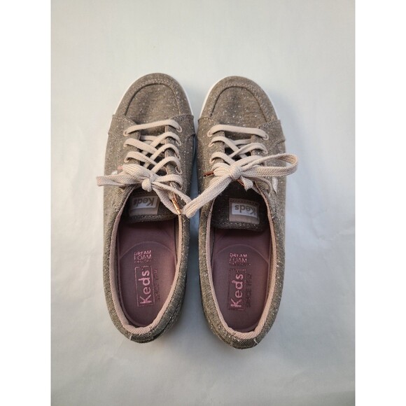 Keds Center II Sneakers 6.5 Walnut Cotton Slub Dream Foam Casual Lace-Up Shoe - Picture 7 of 7